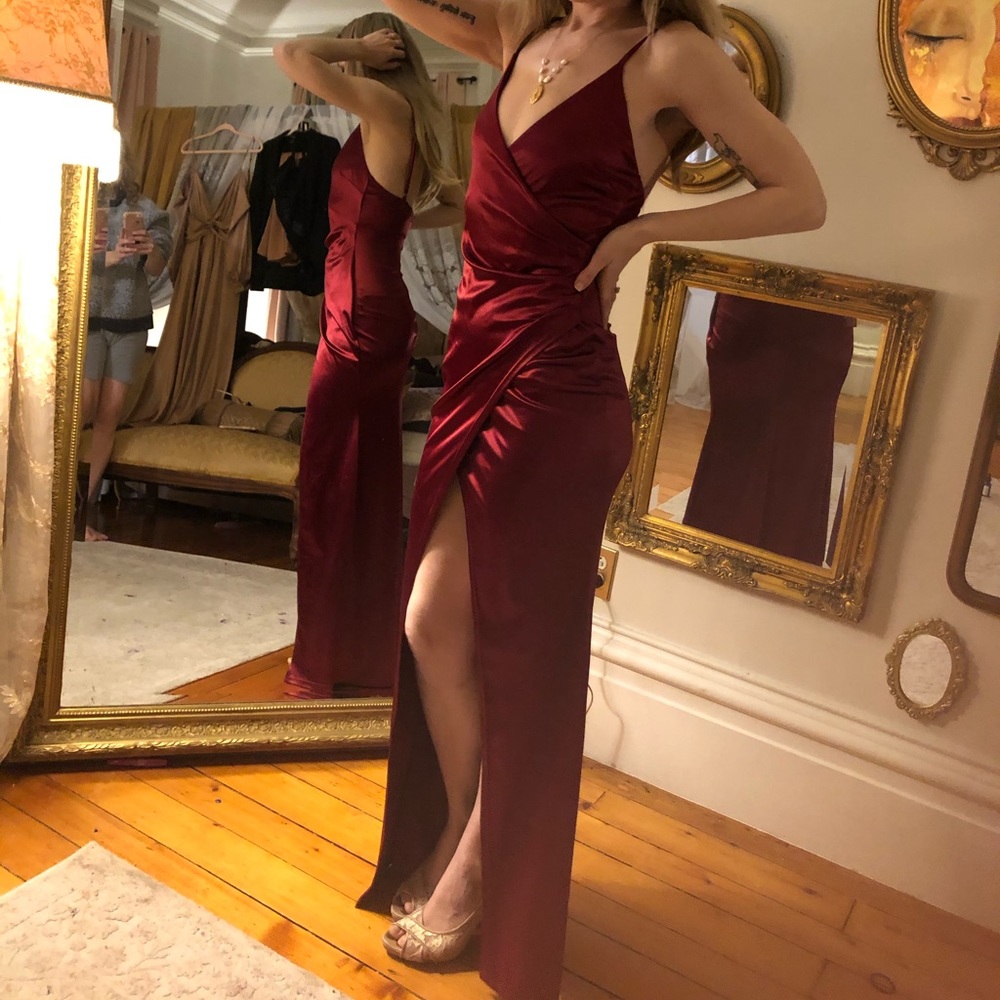 Silky Ruby Gown